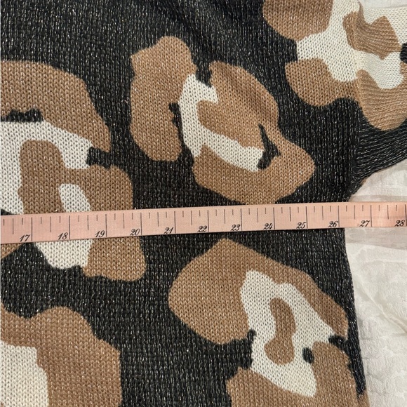 Show Me Your Mumu Mellow Bonfire Oversized Sweater in S’more Cheetah Metallic - Picture 7 of 9